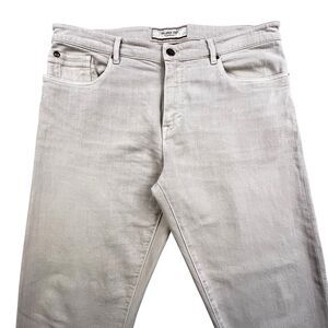 Teleria Zed Jeans Mens 40x30 Light Khaki Tan Denim Cobra 19 A Made in Italy